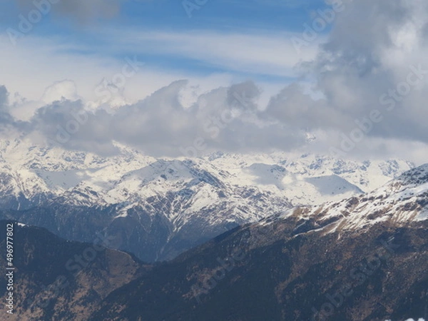 Obraz mountains and clouds