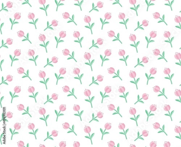 Fototapeta tulips pattern vector