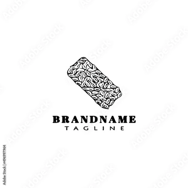 Obraz granola bar logo icon cartoon design template vector illustration