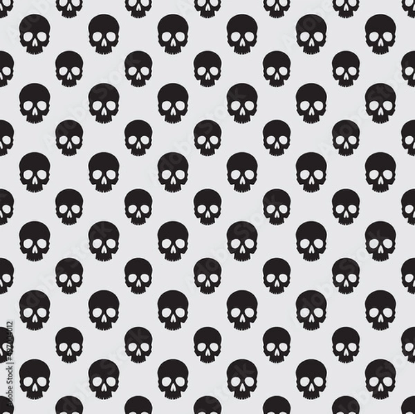 Fototapeta eps:seamless pattern with skulls 1