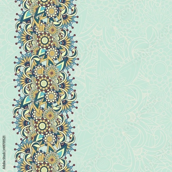 Obraz Seamless paisley background with text space