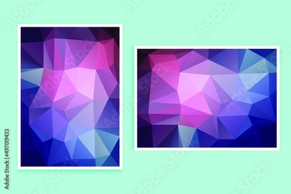 Fototapeta Polygonal Mosaic Background, Low Poly Style, Vector illustration, Business Design Templates	
