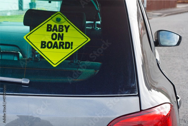 Obraz Baby on board warning sign