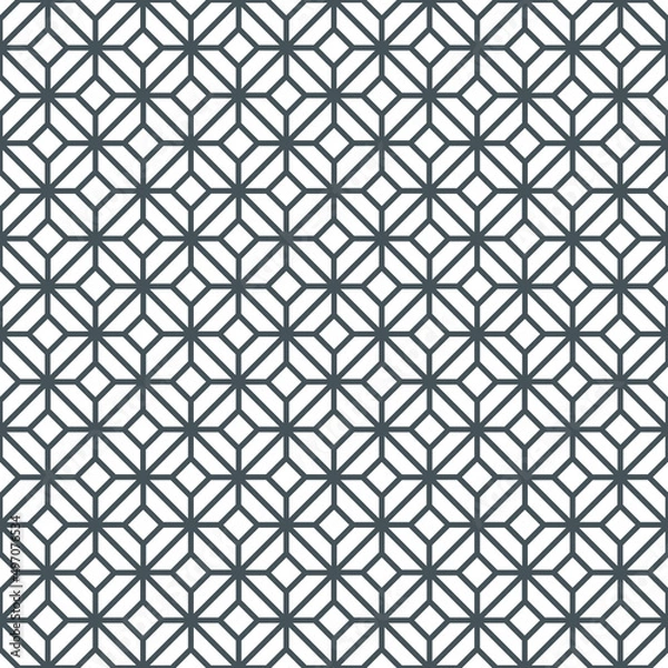 Fototapeta Abstract background. Grey and white geometrical pattern. Modern design. Grey maze pattern on white background. 