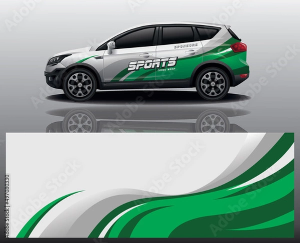 Obraz wrap car design template