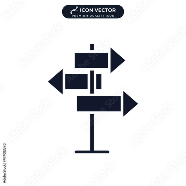 Fototapeta signpost icon symbol template for graphic and web design collection logo vector illustration