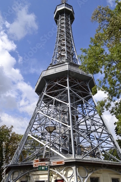 Obraz Petřínská Lookout Tower, Praga