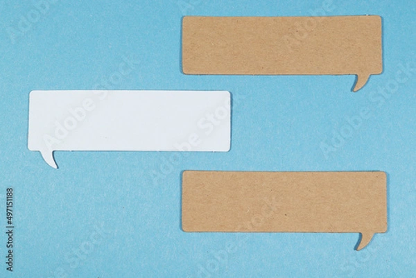 Obraz Rectangular Speech Bubbles against coloured backgrounds