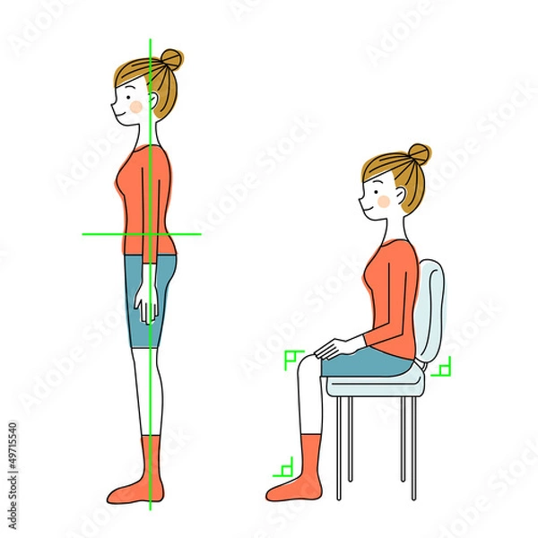 Obraz 姿勢　フォーム　女性