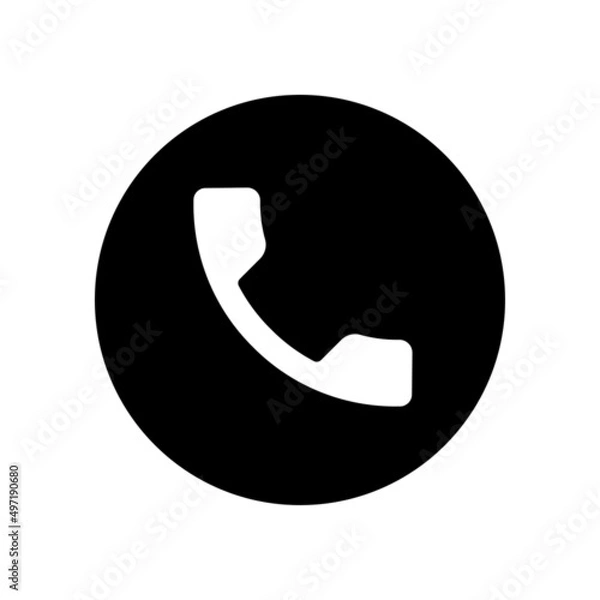 Fototapeta Phone icon vector. Suitable for design element of contact, customer service, and telephone call icon.