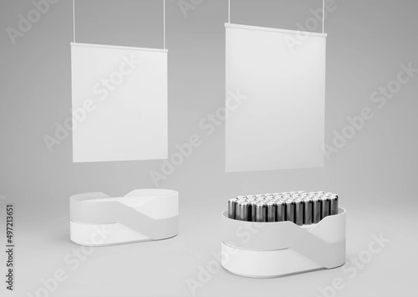 Obraz POS Display Advertising Floor Stand 3D render