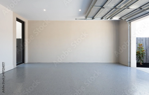 Obraz Home garage interior background with open door