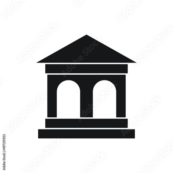 Fototapeta Building Icon silhouette for website, symbol presentation