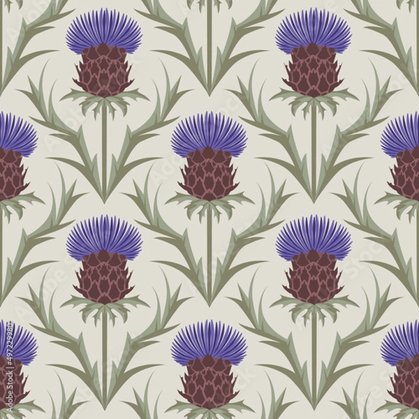 Obraz Plume thistle geometric pattern