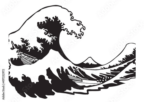 Obraz fuji view wave kokusai