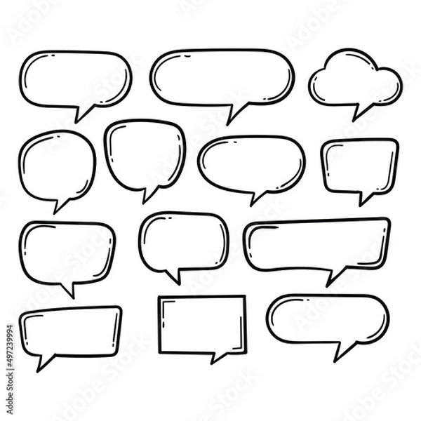 Obraz Set of speech bubbles Premium Vector