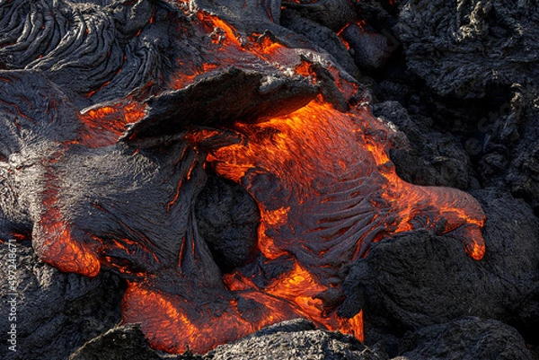 Fototapeta Red lava texture