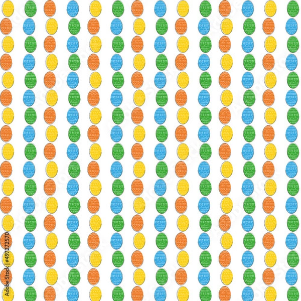 Fototapeta easter wielkanoc postcard bunny eggs 