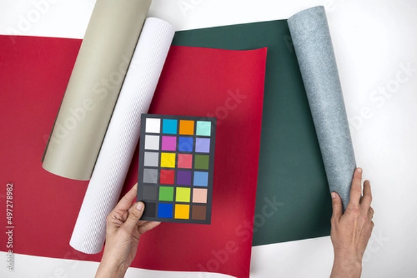 Fototapeta Color checker, wroznik kolorów w pracowni wzorcowej