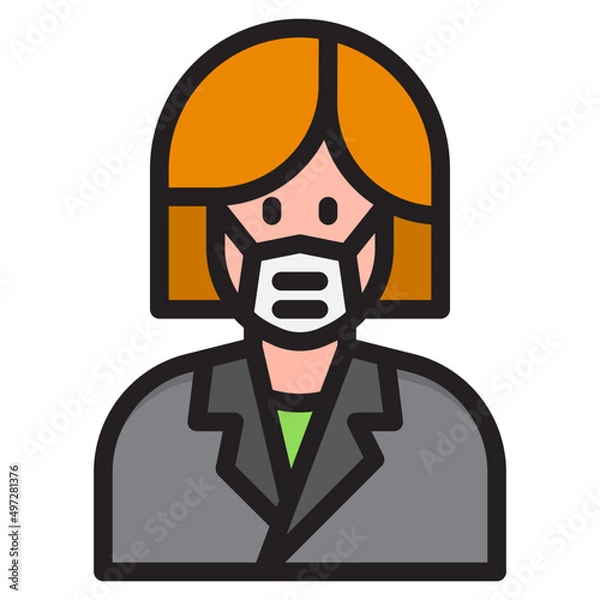 Fototapeta avatar color line style icon