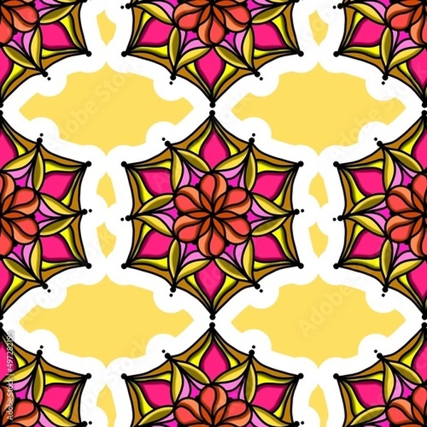 Obraz Mandala Flower Decorative Elements Vintage Oriental Pattern