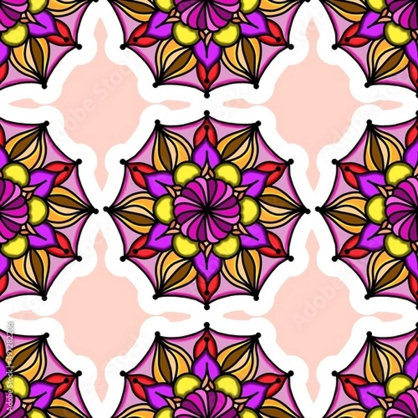 Obraz Mandala Flower Decorative Elements Vintage Oriental Pattern