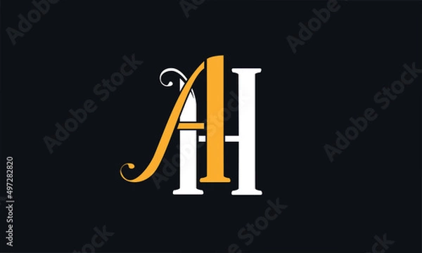 Obraz  initials alphabet logo icon vector AH HA