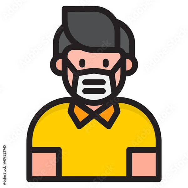 Fototapeta child color line style icon