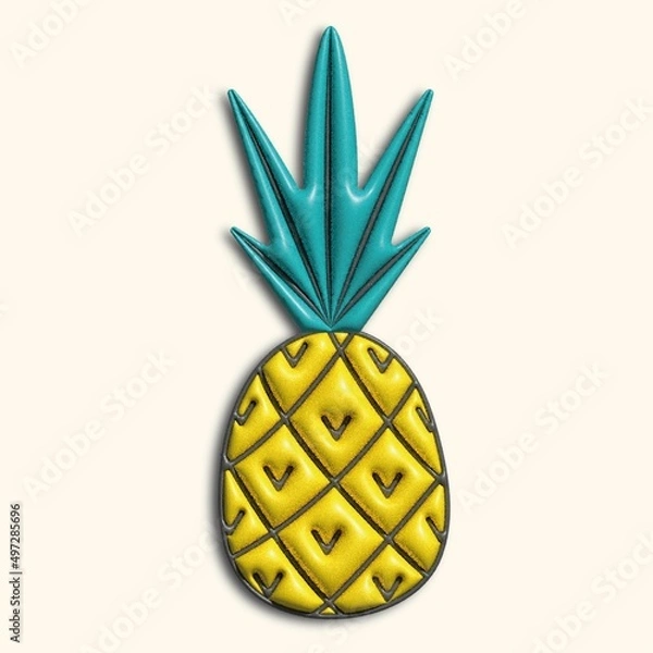Obraz 3 d pineapple