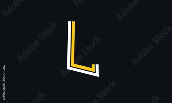 Fototapeta initials alphabet logo icon vector LL L