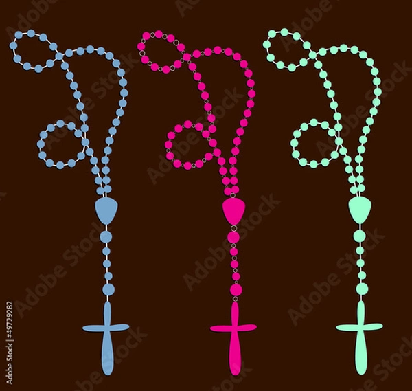 Obraz Rosary -colorful set vector