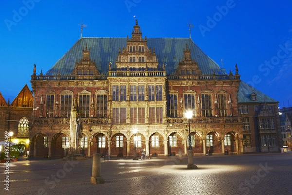 Obraz Bremen - Rathaus am Abend