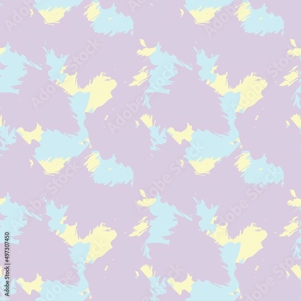 Fototapeta Abstract Brush Strokes Seamless Pattern Design