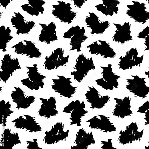 Fototapeta Abstract Brush Strokes Seamless Pattern Design