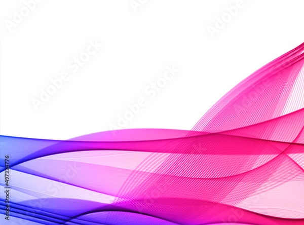 Fototapeta Abstract modern flowing stylish wave in white background. vector illustration