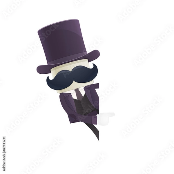 Obraz funny cartoon illusionist