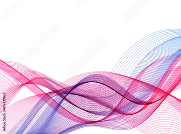 Fototapeta Abstract modern flowing stylish wave in white background. vector illustration