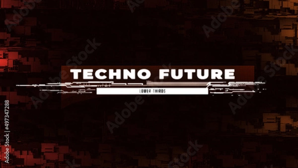 Fototapeta Techno Future Lower-Thirds 1