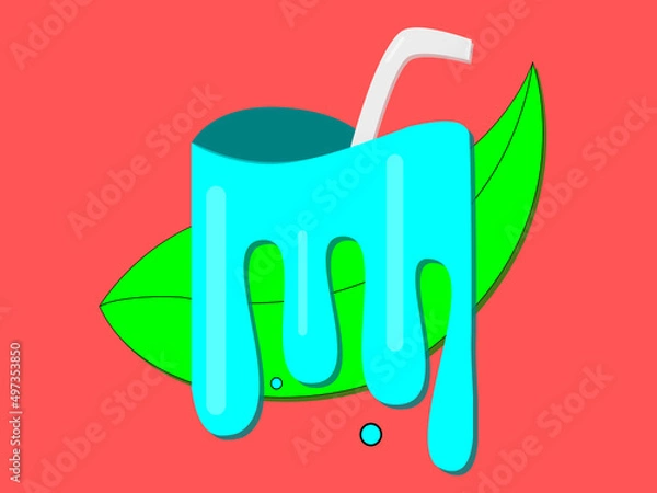 Obraz refreshing drink icon illustration vector design