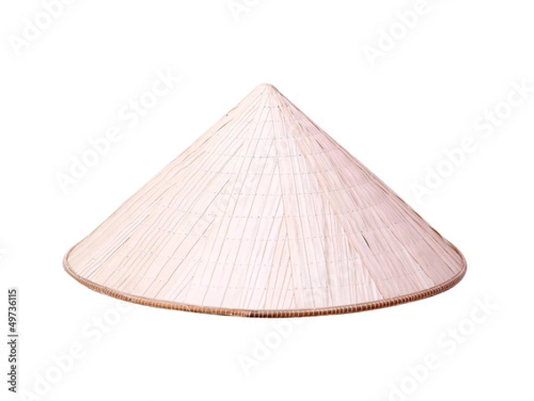 Fototapeta Azjatycki kapelusz na białym tle,