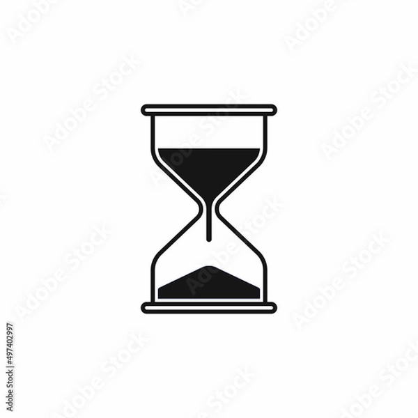 Fototapeta Isolated sand timer icon vector graphics