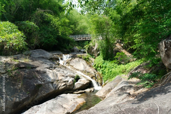 Obraz small waterfall in nature