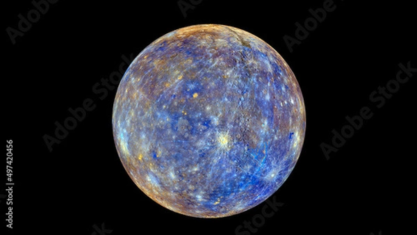 Obraz The Planet Mercury. Elements of this image were furnished by NASA.