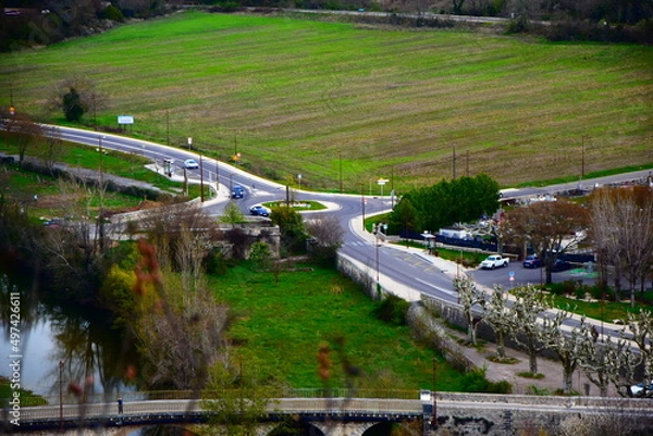 Obraz Roundabout in countryside