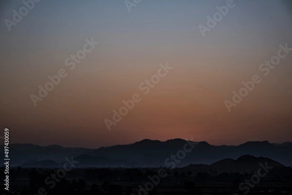 Obraz sunset in the mountains