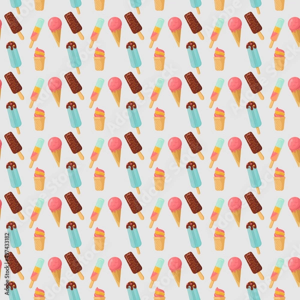Obraz ice cream pattern
