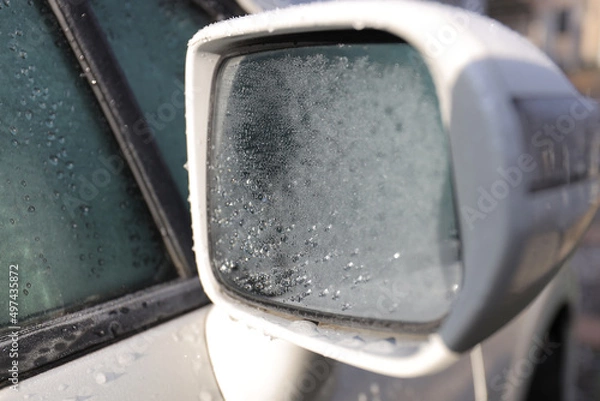Obraz 凍ったサイドミラー