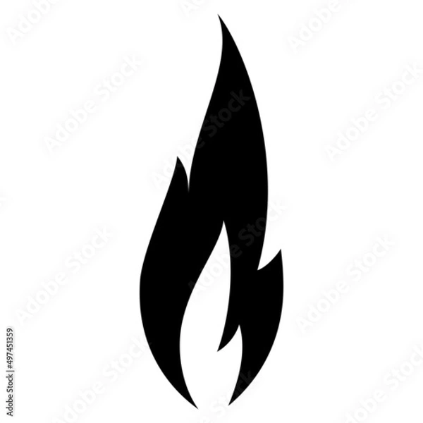 Fototapeta Fire flames set icons
