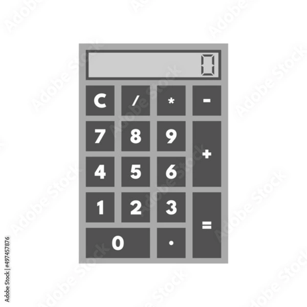 Obraz Calculator Minimalistic Design. Perfect for additional, resources, shop, office, school, etc