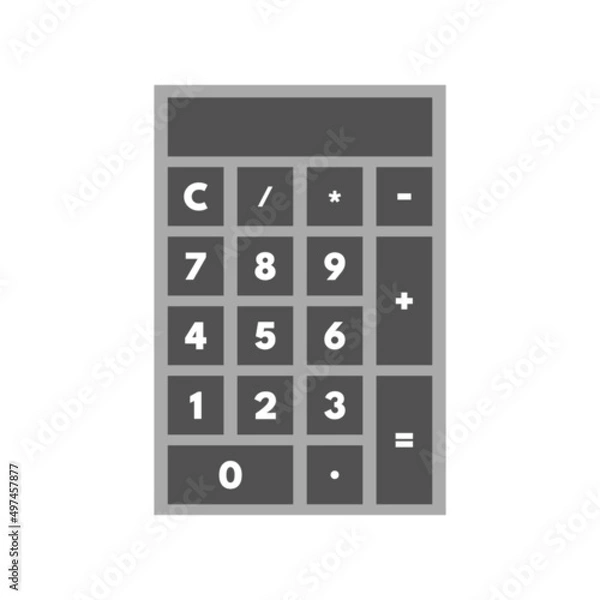 Fototapeta Calculator Minimalistic Design. Perfect for additional, resources, shop, office, school, etc